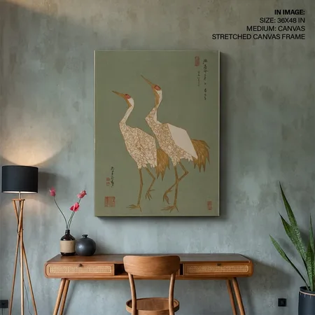 Elegant Gold Cranes