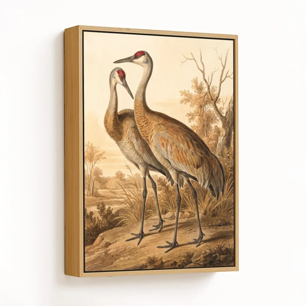 Sepia Cranes