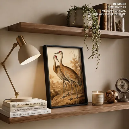 Sepia Cranes