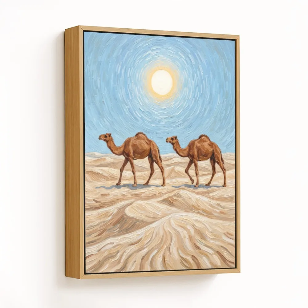 Swirling Desert Camels – Vastu Home Decor, West, For Endurance and Prosperity