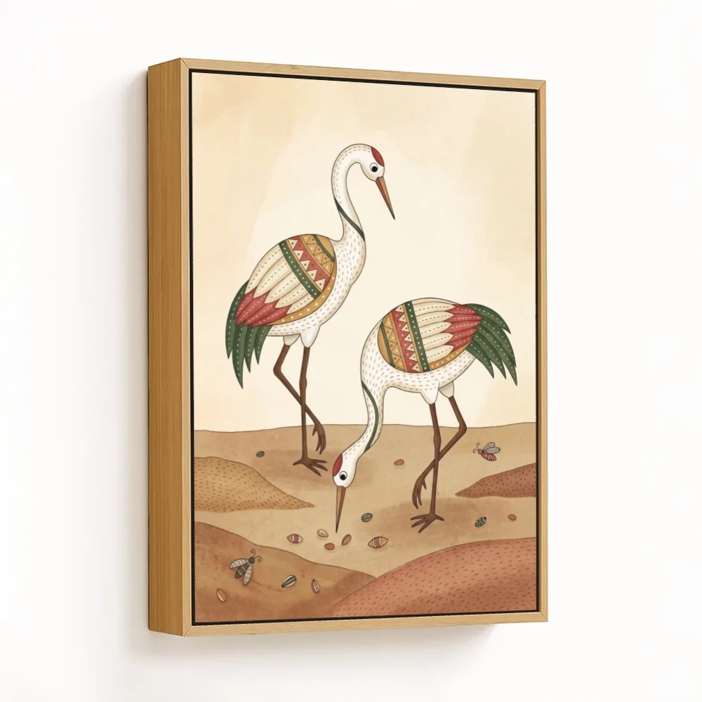 Folk Cranes Art
