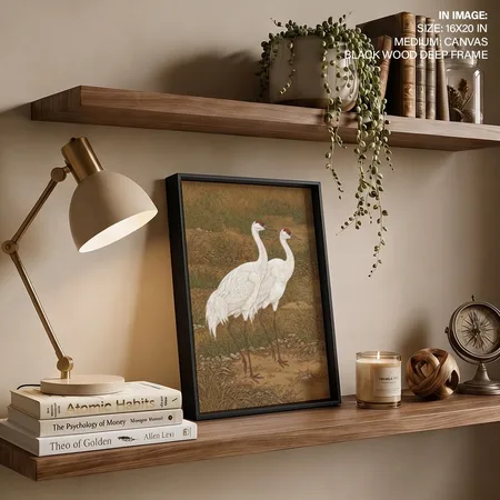 Graceful White Cranes