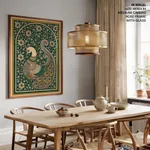 Kalamkari Peacock Vastu Painting