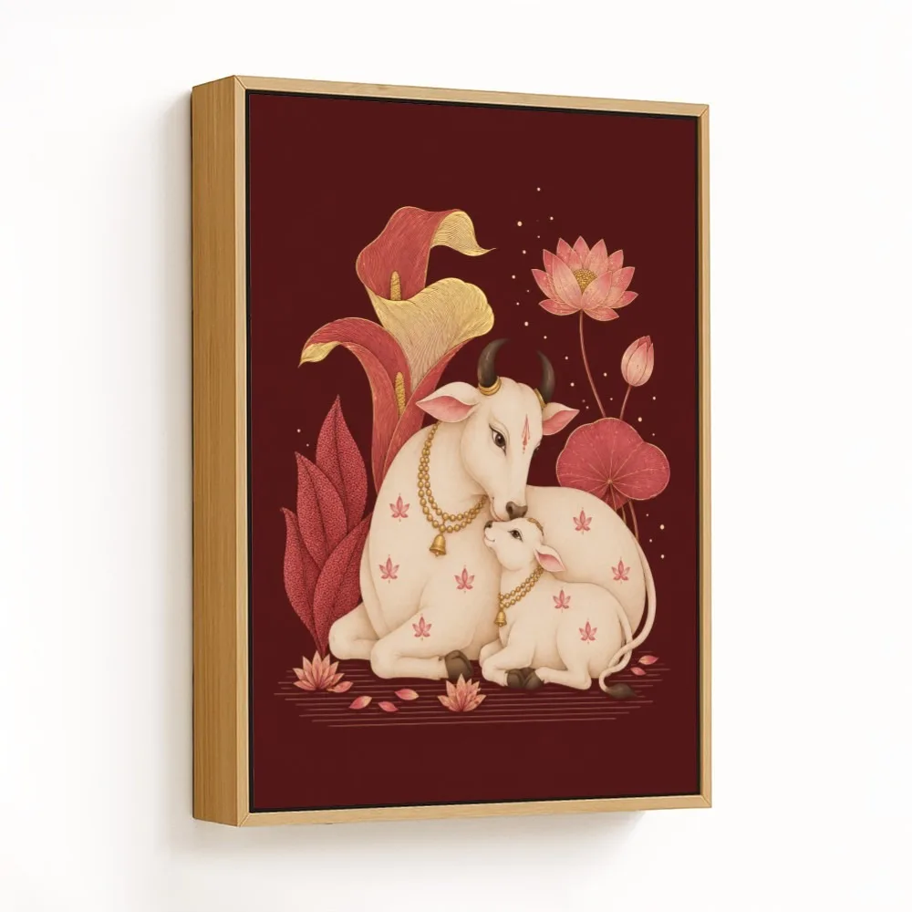 Maa Kamdhenu Pushp – Vastu Energy Wall Art, Southeast, For Grace and Wealth