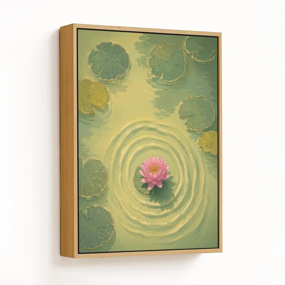 Oriental Pink Water Lily Ripples – Vastu Shastra Space Decor, Southeast, For Prosperity and Harmony
