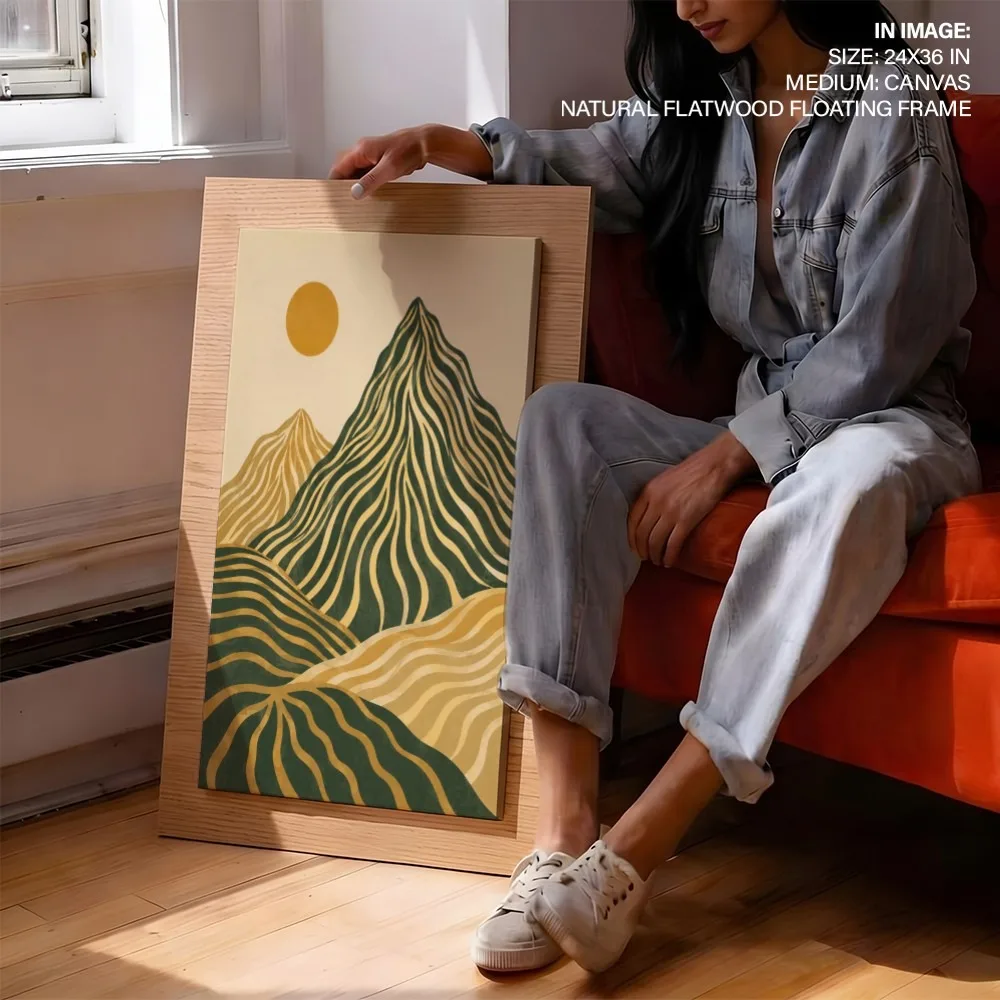 Bohemian Striped Mountains – Vastu Shastra Space Decor, Southwest, For Stability and Support