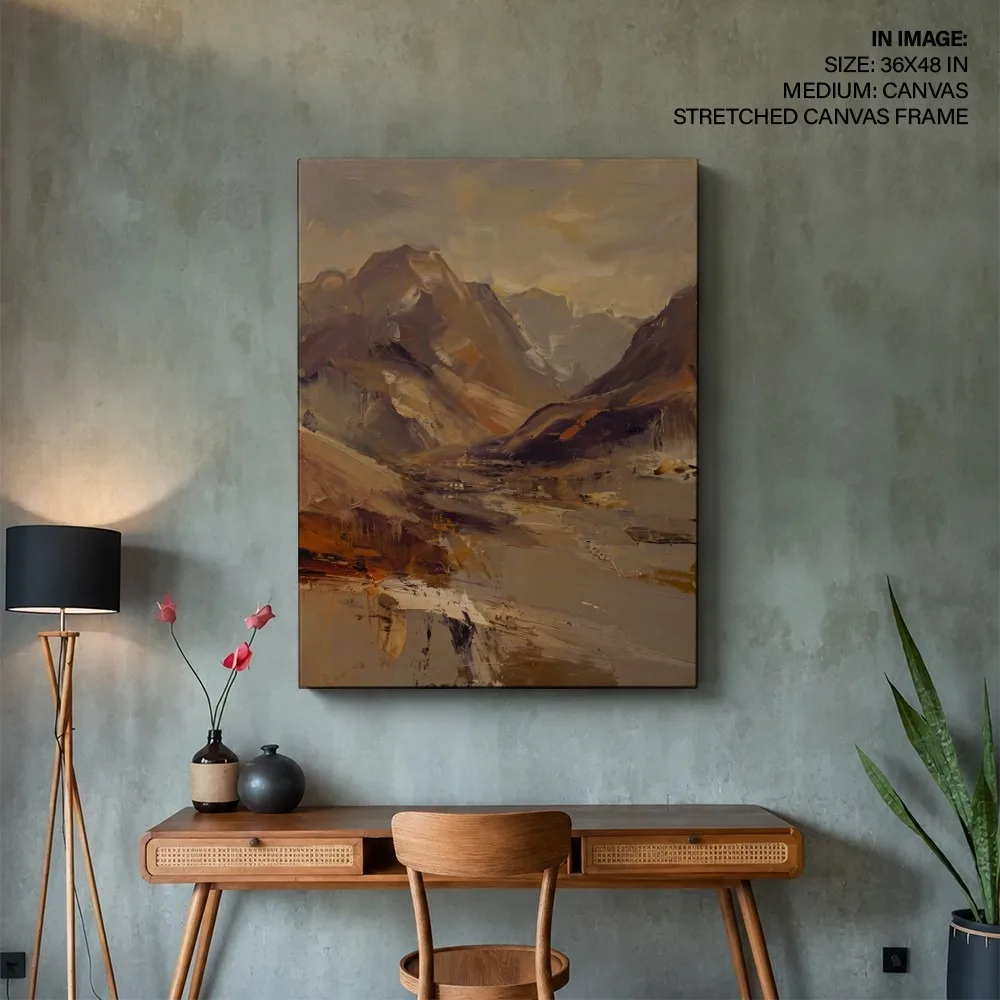 Impressionism Mountain Landscape – Vastu Energy Wall Art, Southwest, For Stability and Support