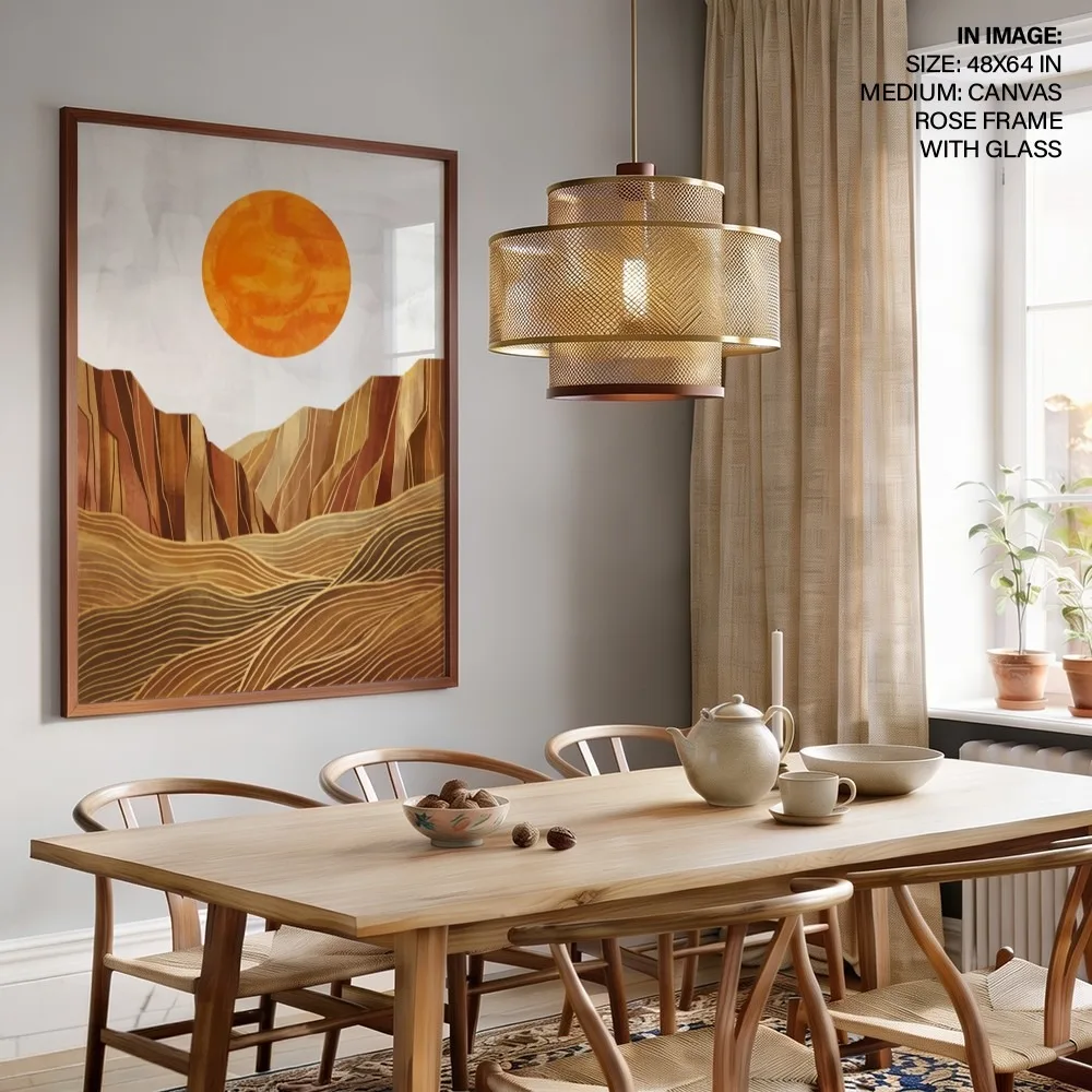 Bohemian Desert Landscape – Vastu Energy Wall Decor, Southwest, For Stability and Support