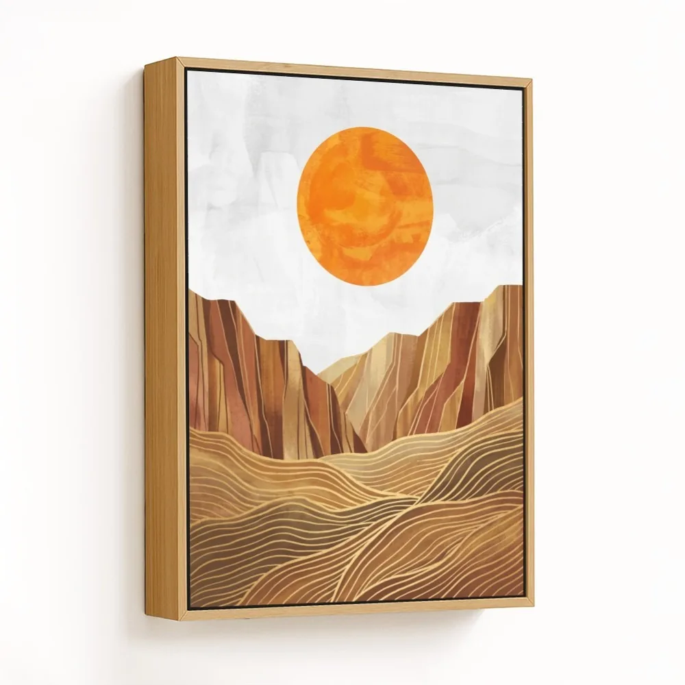 Bohemian Desert Landscape – Vastu Energy Wall Decor, Southwest, For Stability and Support