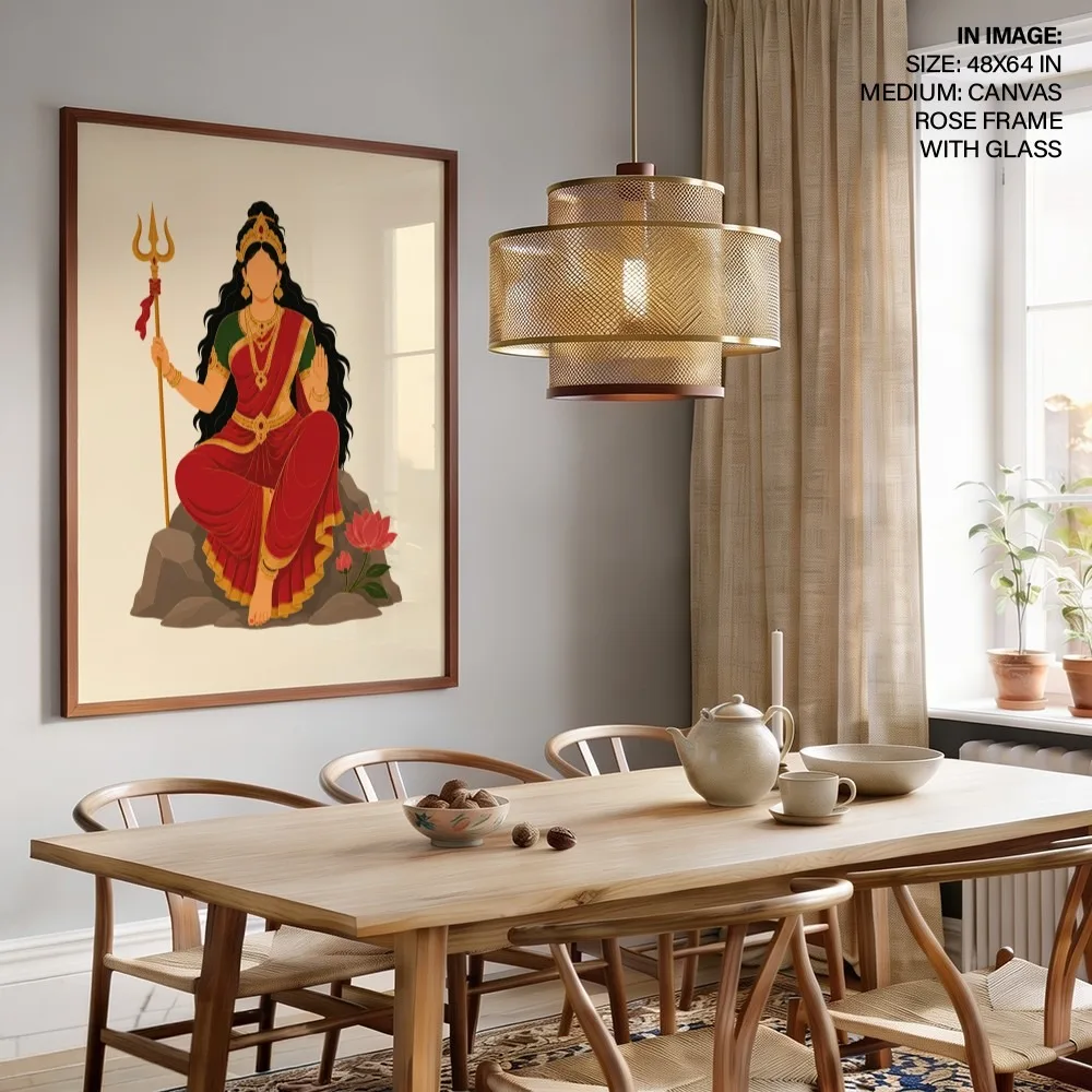 Maa Parvati Trishul Ashirwad – Indian Divine Wall Art
