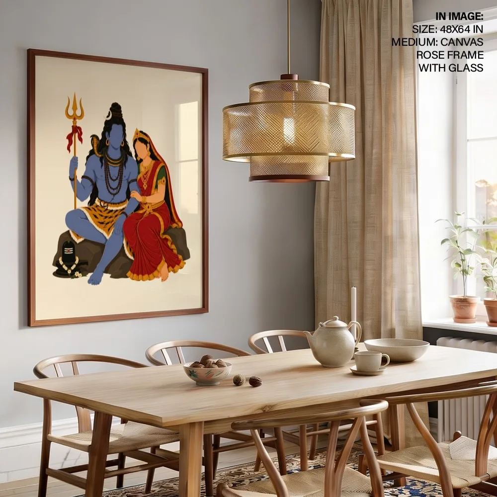 Shri Uma Maheshwar – Indian Divine Wall Art