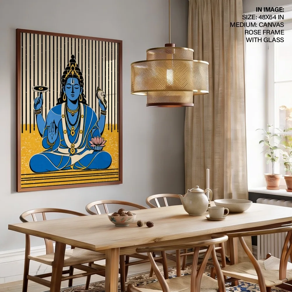Shri Vishnu Dhyan – Indian Divine Wall Art
