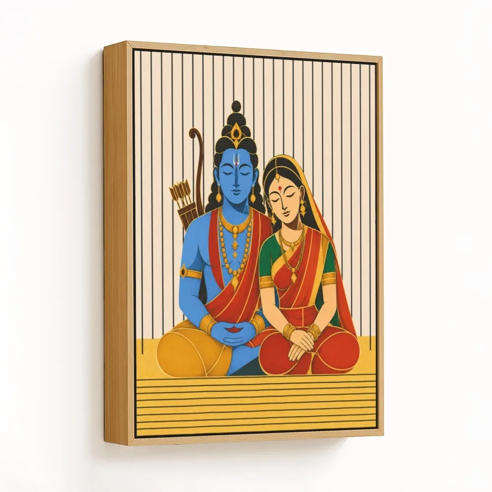 Shri Ram Sita Dhyan – Indian Divine Wall Art