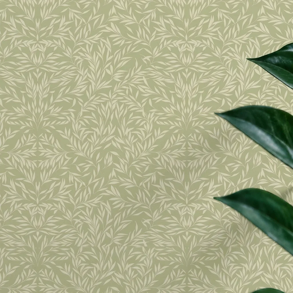 Art Nouveau Willow Leaves Pattern