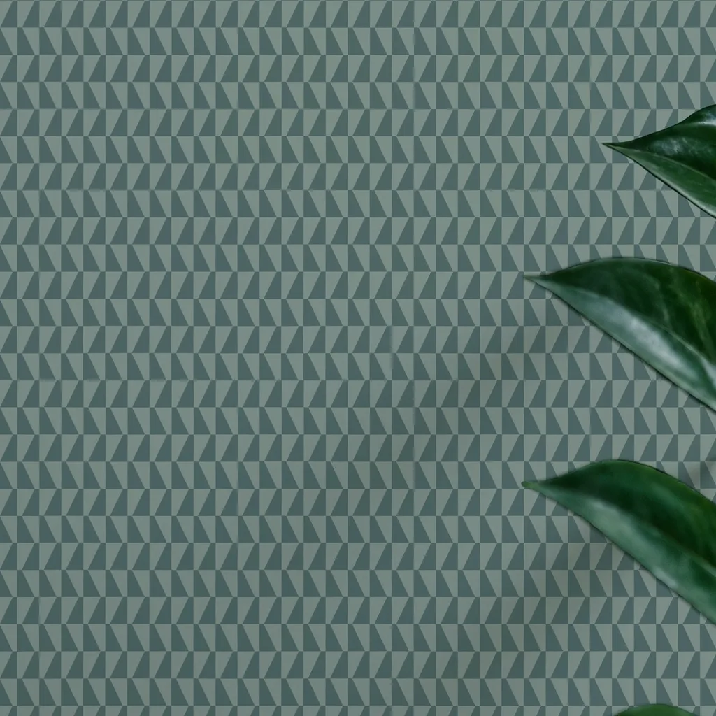 Geometric Triangle Pattern Teal