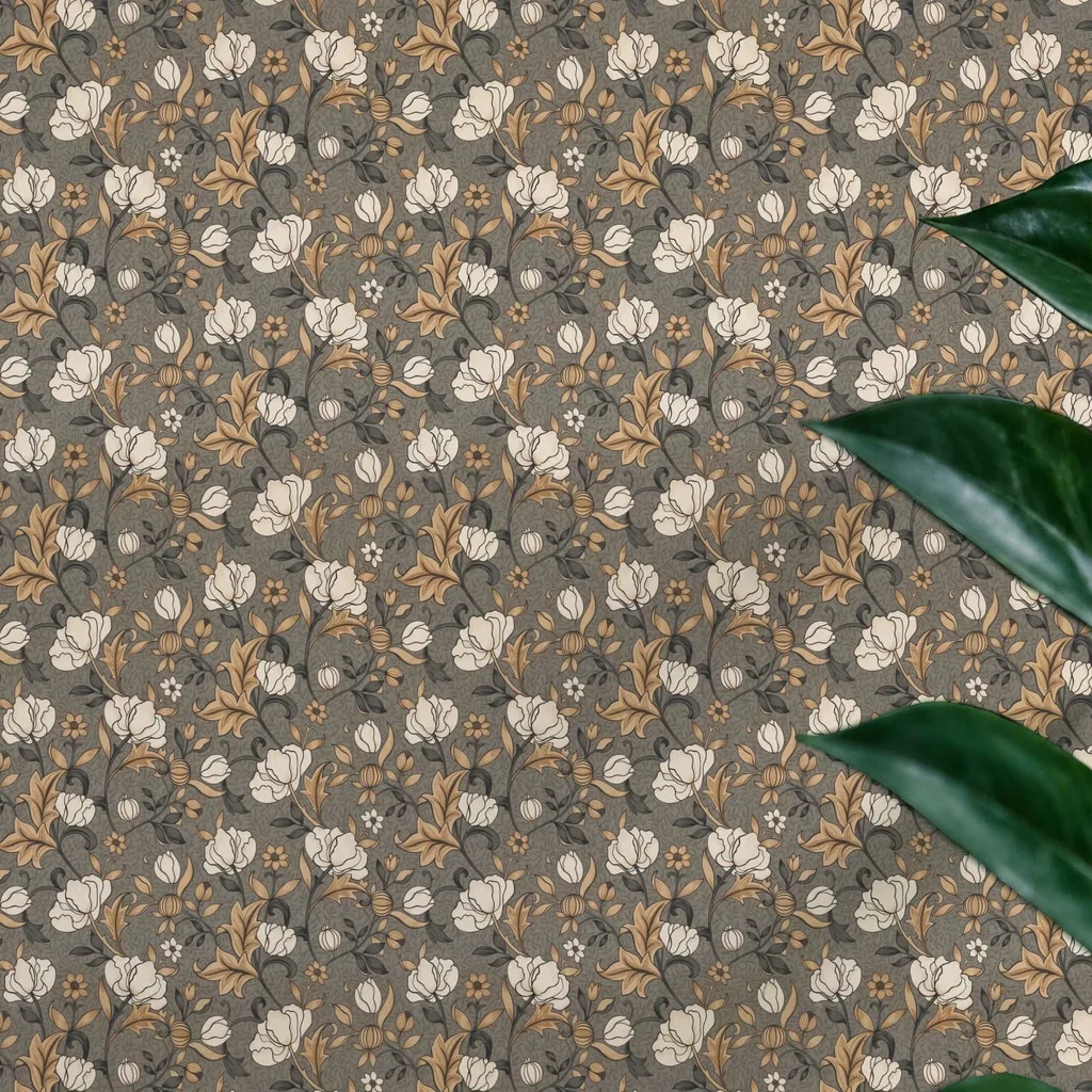 Art Nouveau Floral Pattern Dense
