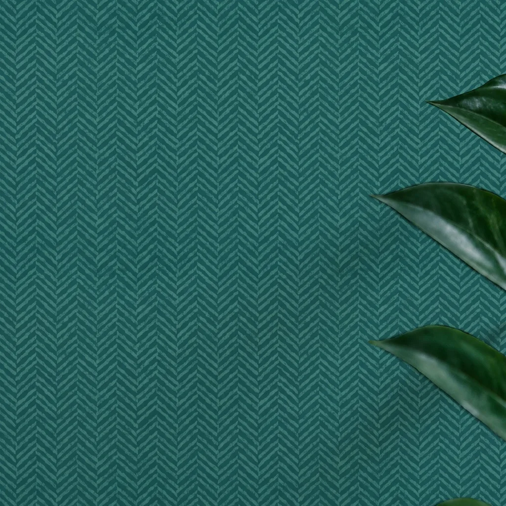 Geometric Teal Herringbone Pattern