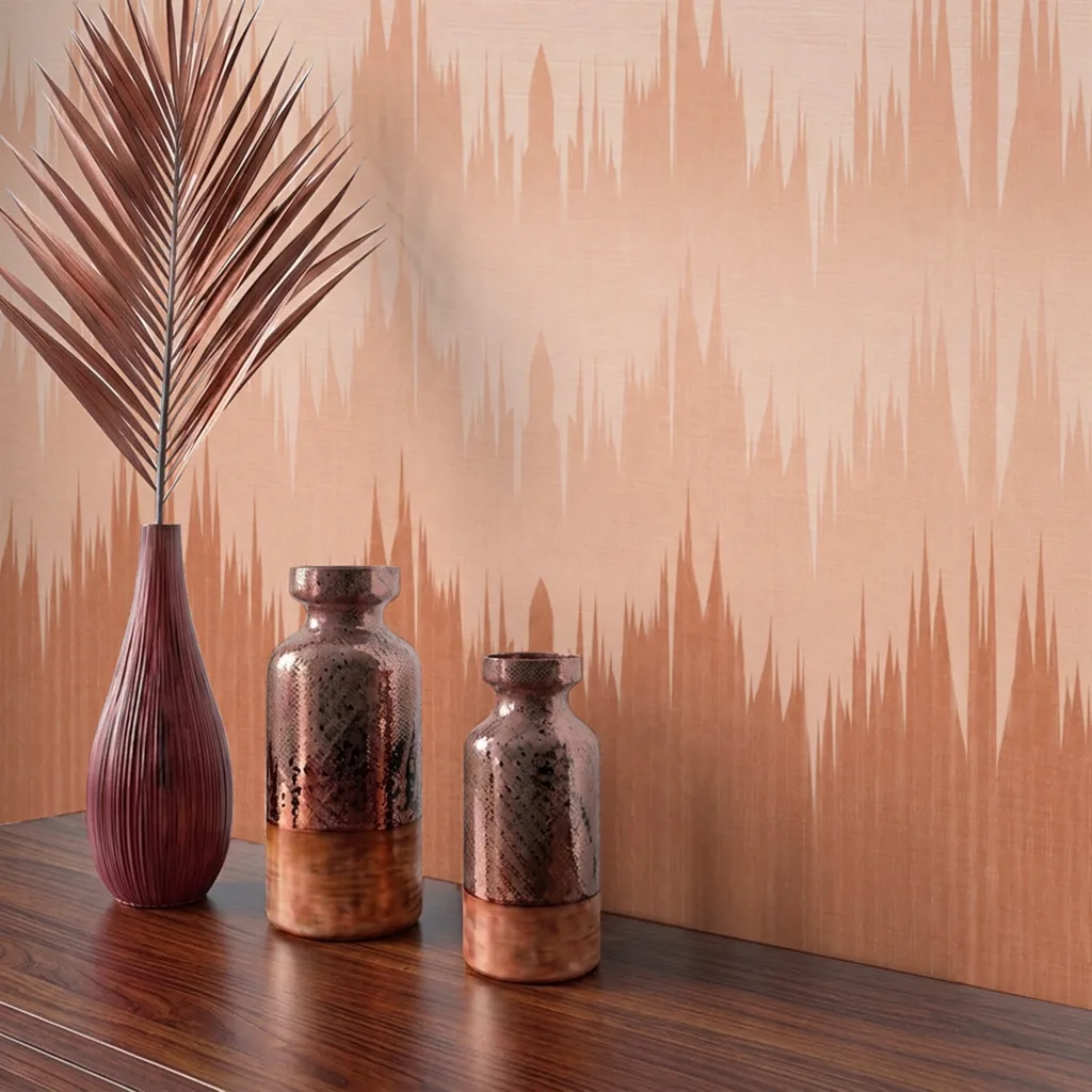 Abstract Peach Spiky Pattern