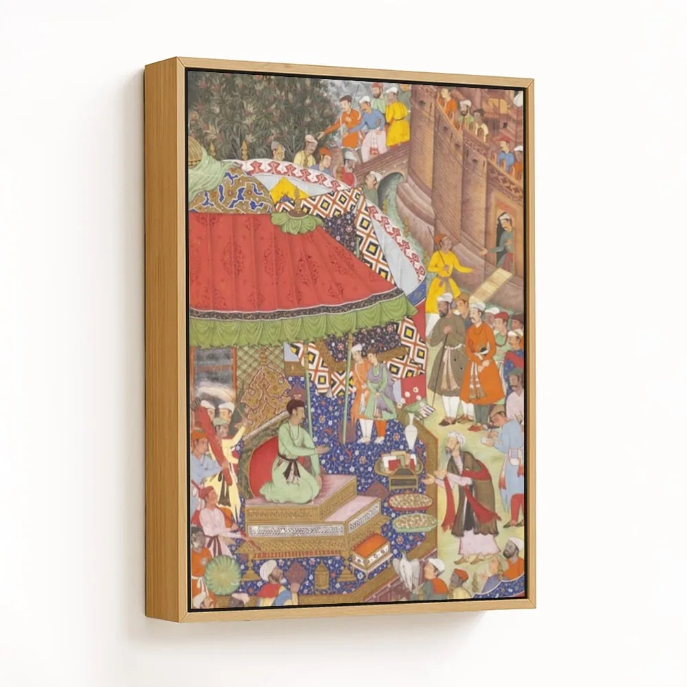 A Page from Akbar Nama by Miskina and Bhagwan (16th c) – Wall Painting