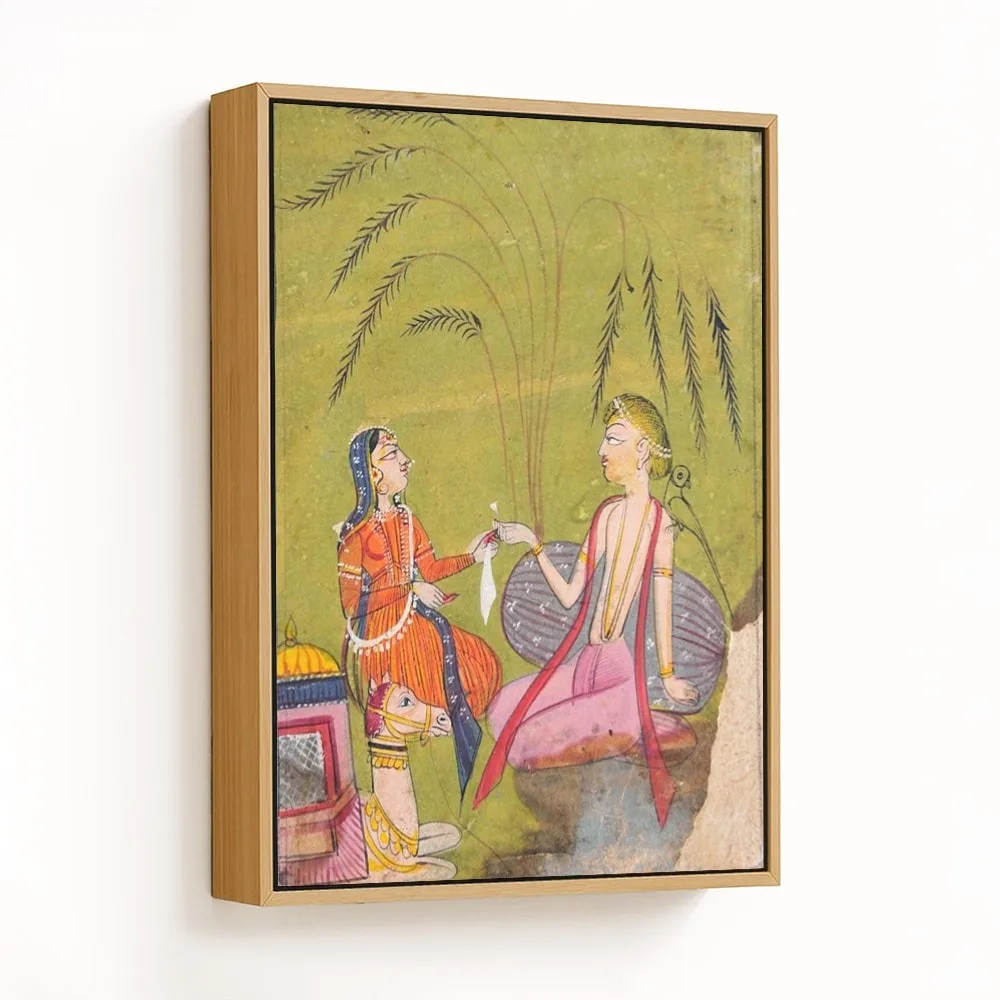 A seated couple by Unknown Artist (1700-1799) – Wall Painting