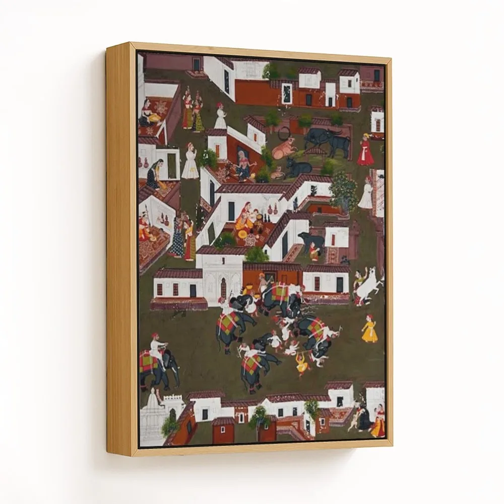 Daily life in a village by Unknown Artist (1750) – Wall Art