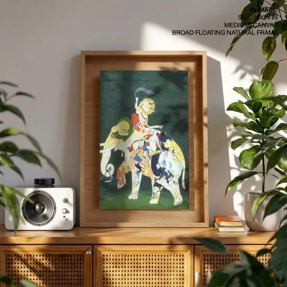 Demon riding composite elephant by Unknown Artist (1770-1800) – Home Decor