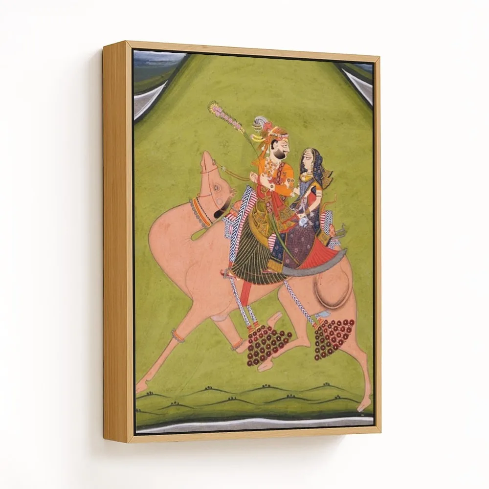 Dhola and Maru on a Camel by Unknown Artist (c1830) – Wall Art