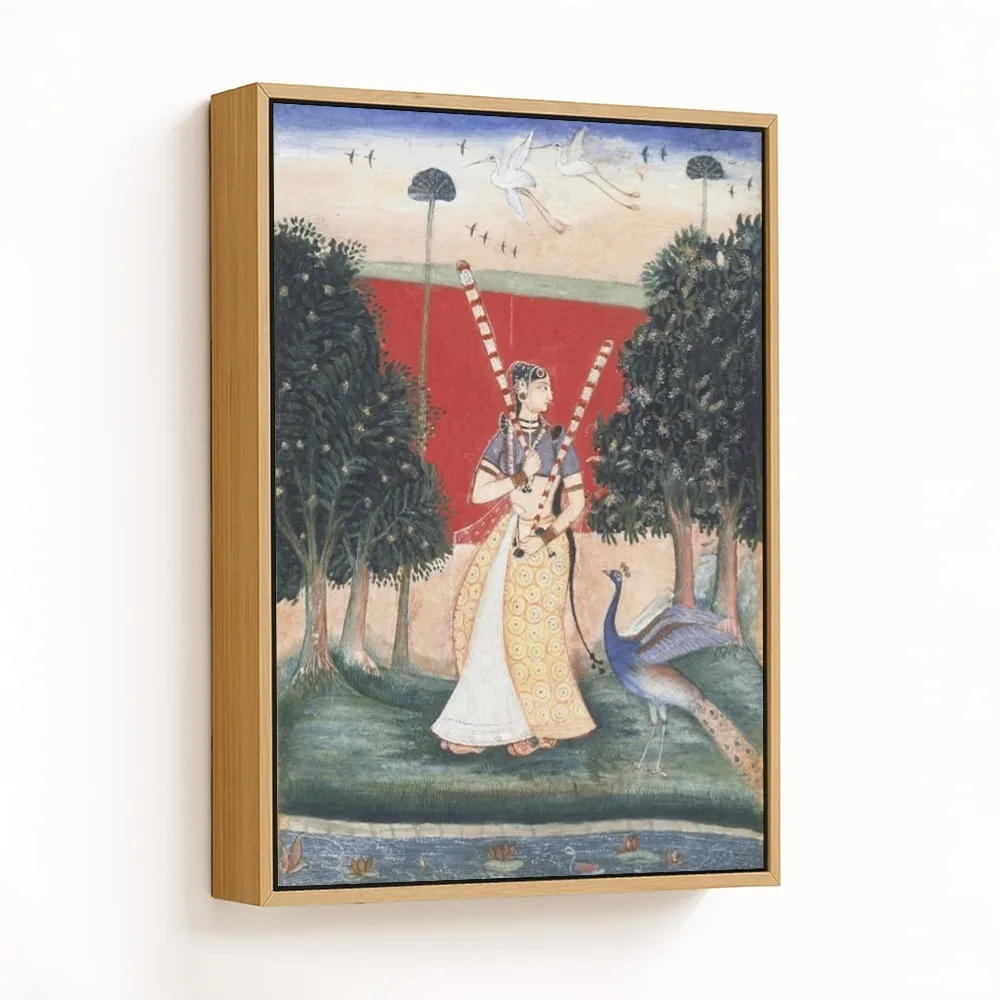 Gauri Ragini, First Wife of Malkos Raga, Folio from a Ragamala (Garland of Melodies) by Unknown Artist (1605-1606) – Wall Painting