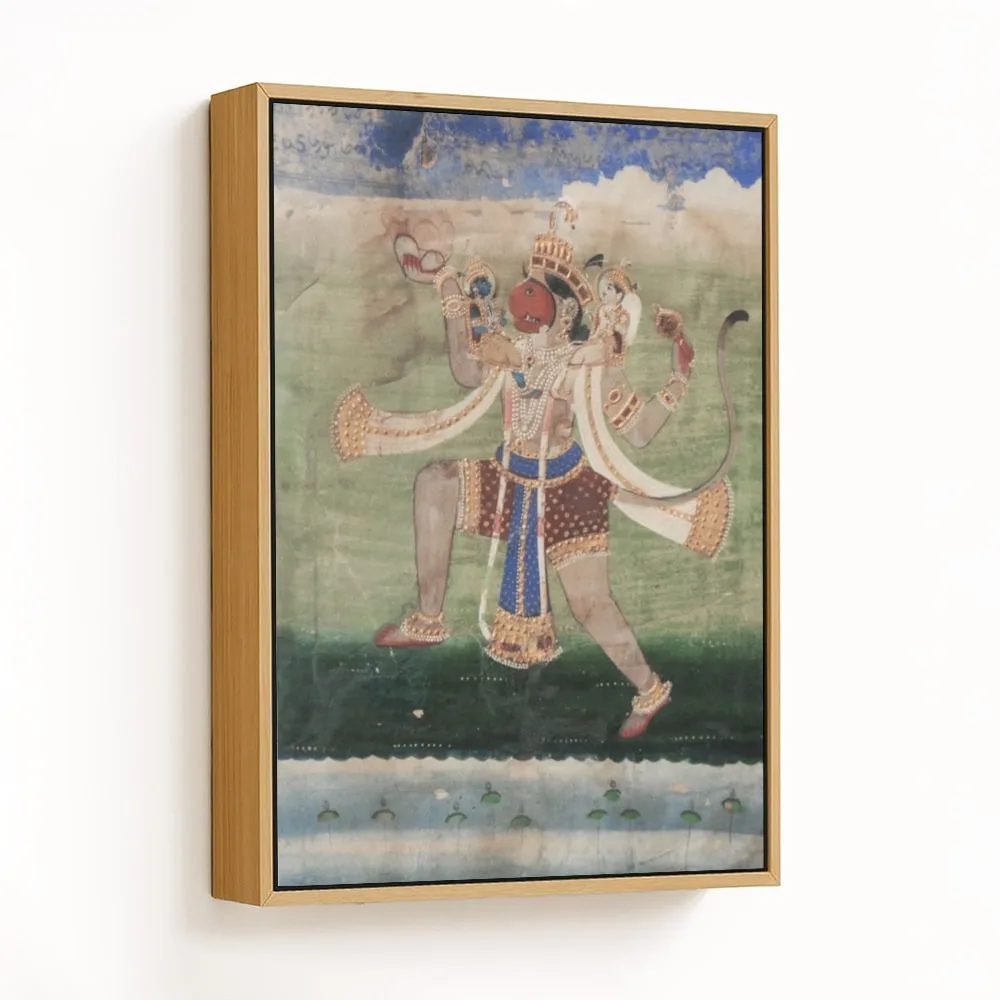 Hanuman Carrying Rama and Lakshmana by Unknown Artist (1875-1900) – Wall Painting