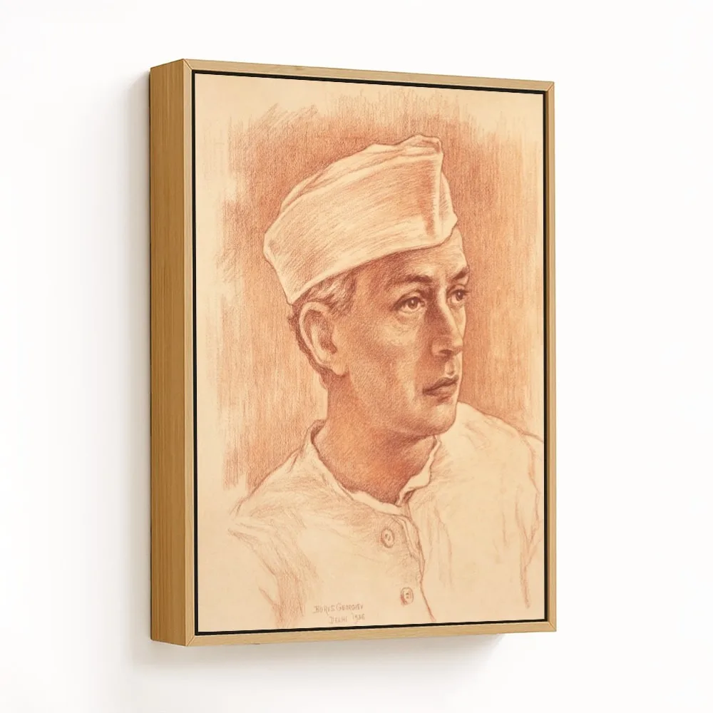 ID 821 PORTRAIT OF JAWAHARLAL NEHRU by Boris Georgiev (1936) – Wall Art