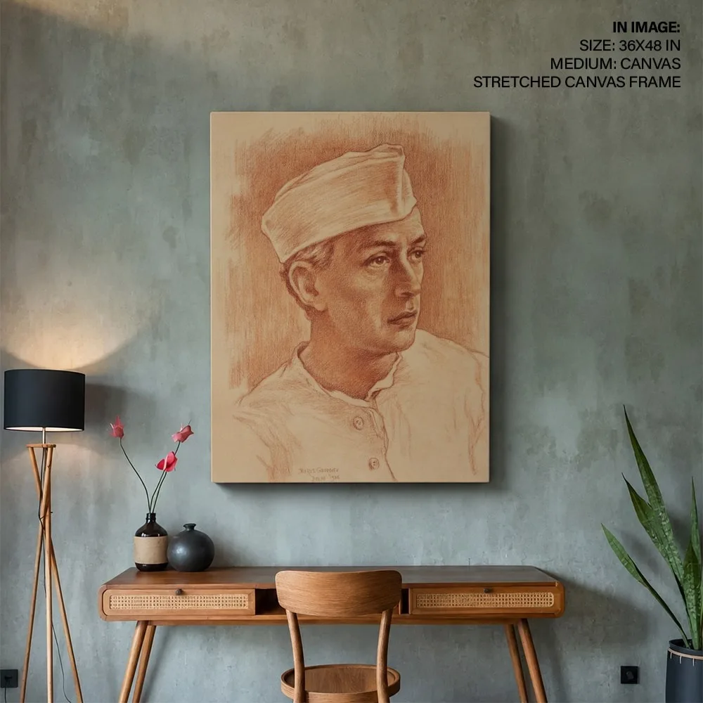 ID 821 PORTRAIT OF JAWAHARLAL NEHRU by Boris Georgiev (1936) – Wall Art