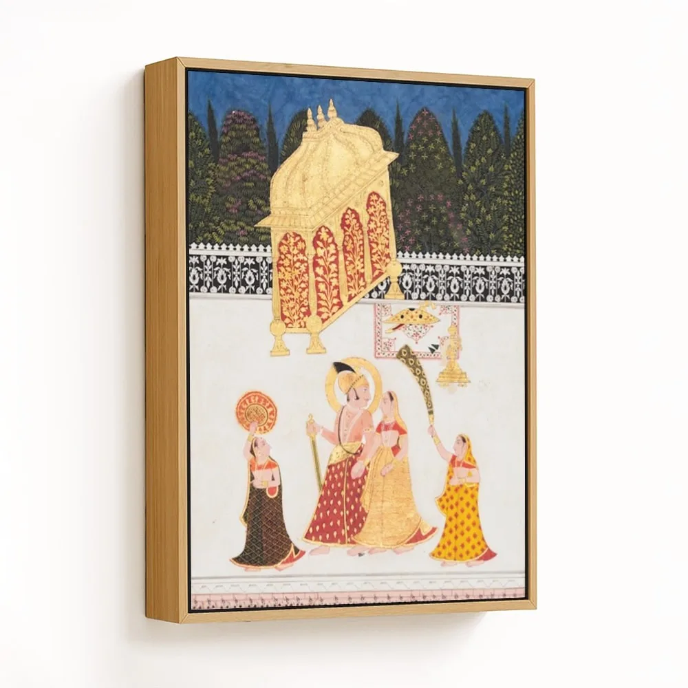 Maharana Ari Singh II of Mewar (r. 1761–73) with His Consort on a Terrace by Unknown Artist (c1761) – Wall Decor