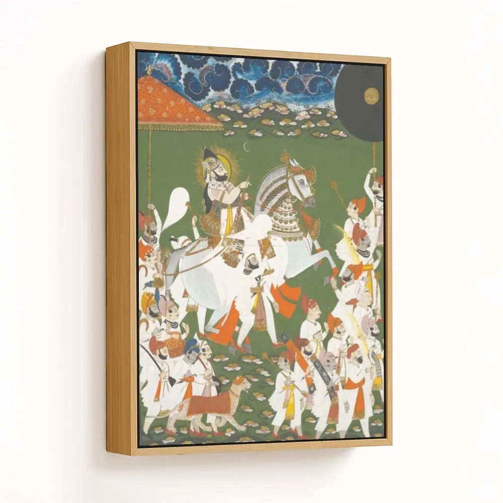 Maharana Bhim Singh in Procession attributed to Ghasi (c1820) – Wall Painting