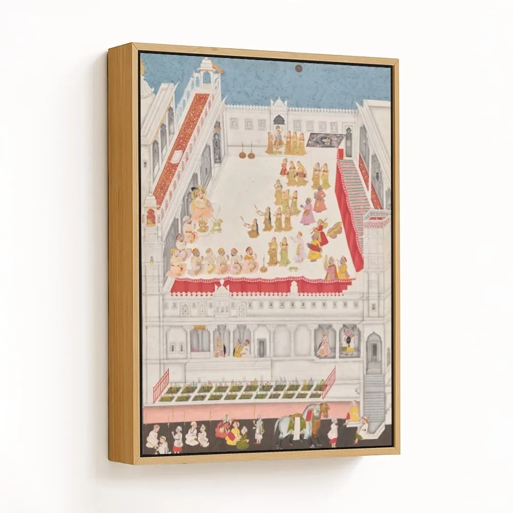Maharana Jagat Singh Attending the Raslila by Jai Ram (1736) – Wall Art