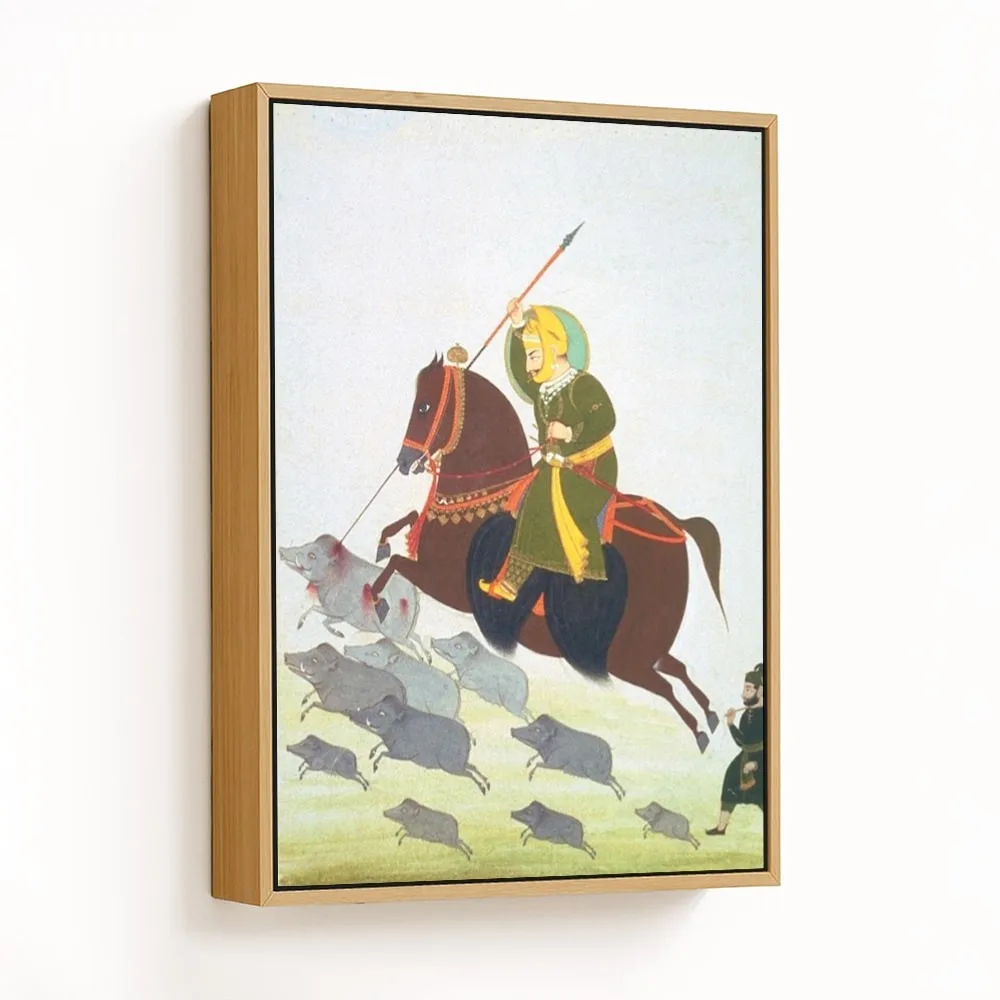 Maharana Jawan Singh of Mewar hunting boar by Unknown Artist (c1830-1835) – Wall Art