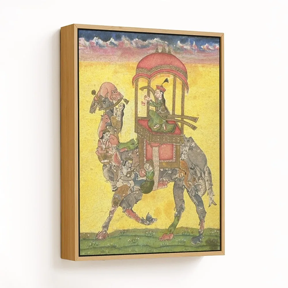 Musician riding composite camel by Unknown Artist (c1750) – Wall Hanging