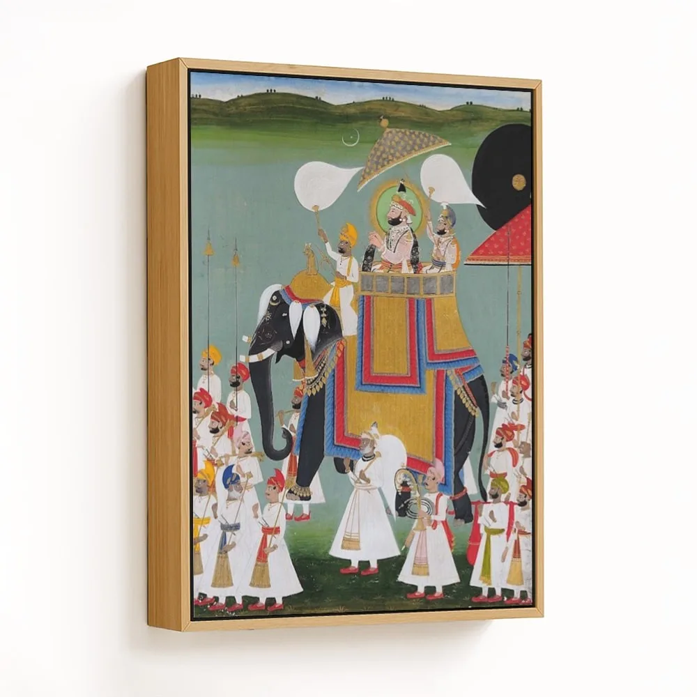 Scene of an elephant procession by Unknown Artist (1800-1899) – Wall Decor