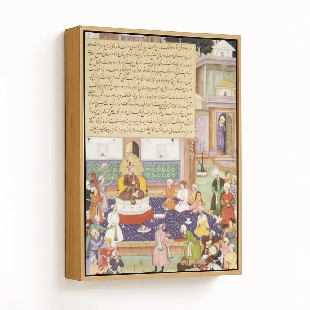 Sultan Bayazid before Timur, Folio from an Akbarnama (History of Akbar) by Dharam Das (c1600) – Wall Painting