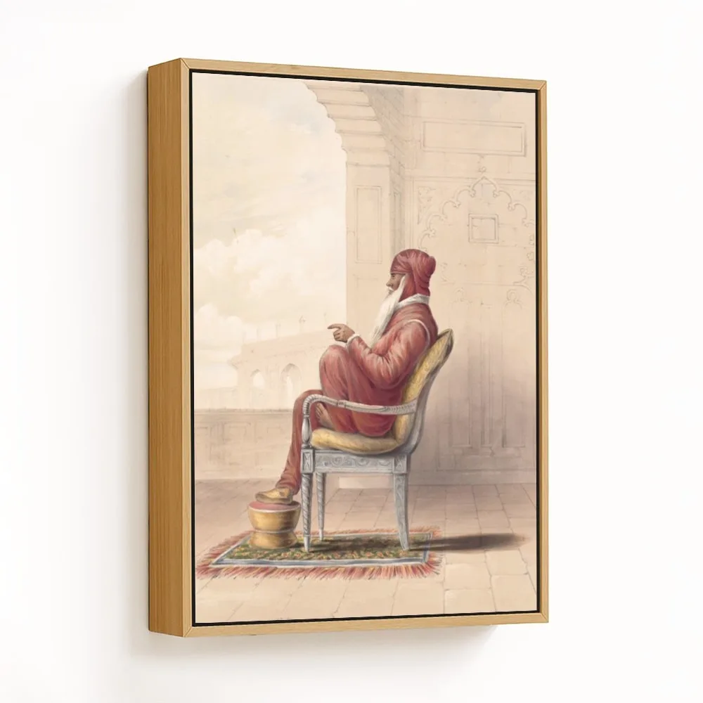 The Late Maharaja Runjeet Singh by Emily Eden (1844) – Wall Hanging