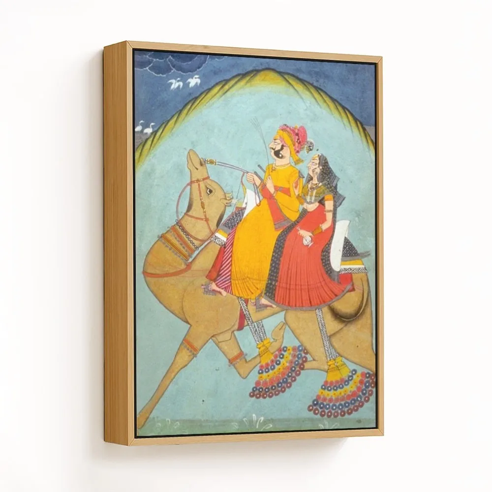 The lovers Dhola and Maru riding a camel by Unknown Artist (c1850-1900) – Wall Decor