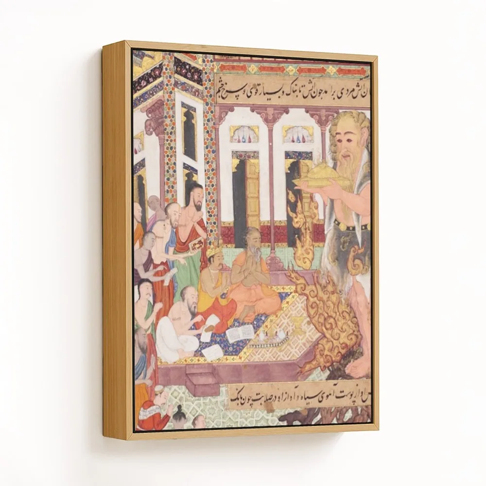 Two Pages from the Ramayana Made for Akbar's mother, Hamidah Banu Begum by Unknown Artist (c1594) – Wall Painting