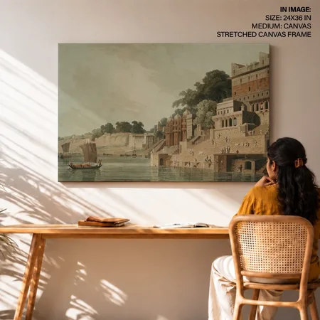 Dasasumade Gaut, at Bernares, on the River Ganges by Thomas Daniell (1700-1799) – Wall Art