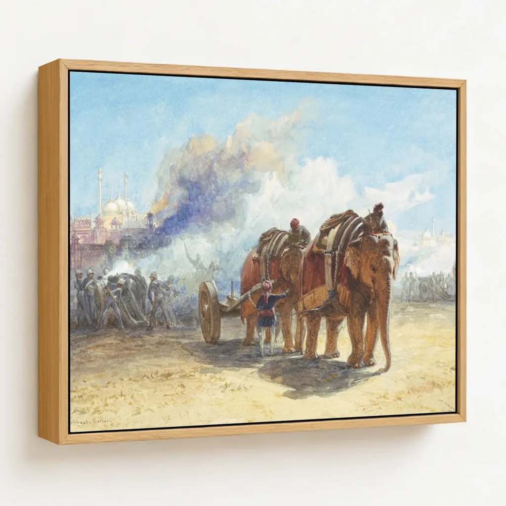 Elephant Battery by William Simpson (1864) – Home Decor