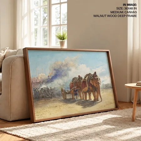 Elephant Battery by William Simpson (1864) – Home Decor