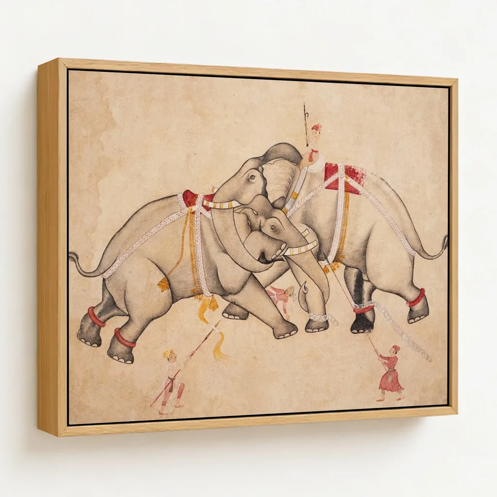 Elephant Combat by Unknown Artist (c1725) – Wall Art