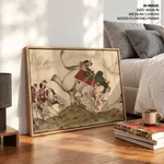 Lion Hunt on Elephants by Unknown Artist – Wall Decor