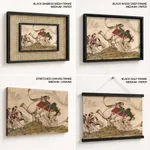 Lion Hunt on Elephants by Unknown Artist – Wall Decor