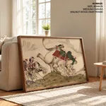 Lion Hunt on Elephants by Unknown Artist – Wall Decor