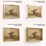Tiger Hunt, Elephant Mounted by Indians by Antoine-Louis Barye (c1836) – Wall Decor