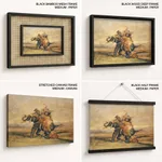 Tiger Hunt, Elephant Mounted by Indians by Antoine-Louis Barye (c1836) – Wall Decor